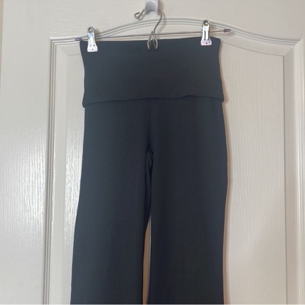 Aerie Offline OG Foldover High Rise Super Flare Leggings Black Small - Picture 6 of 14